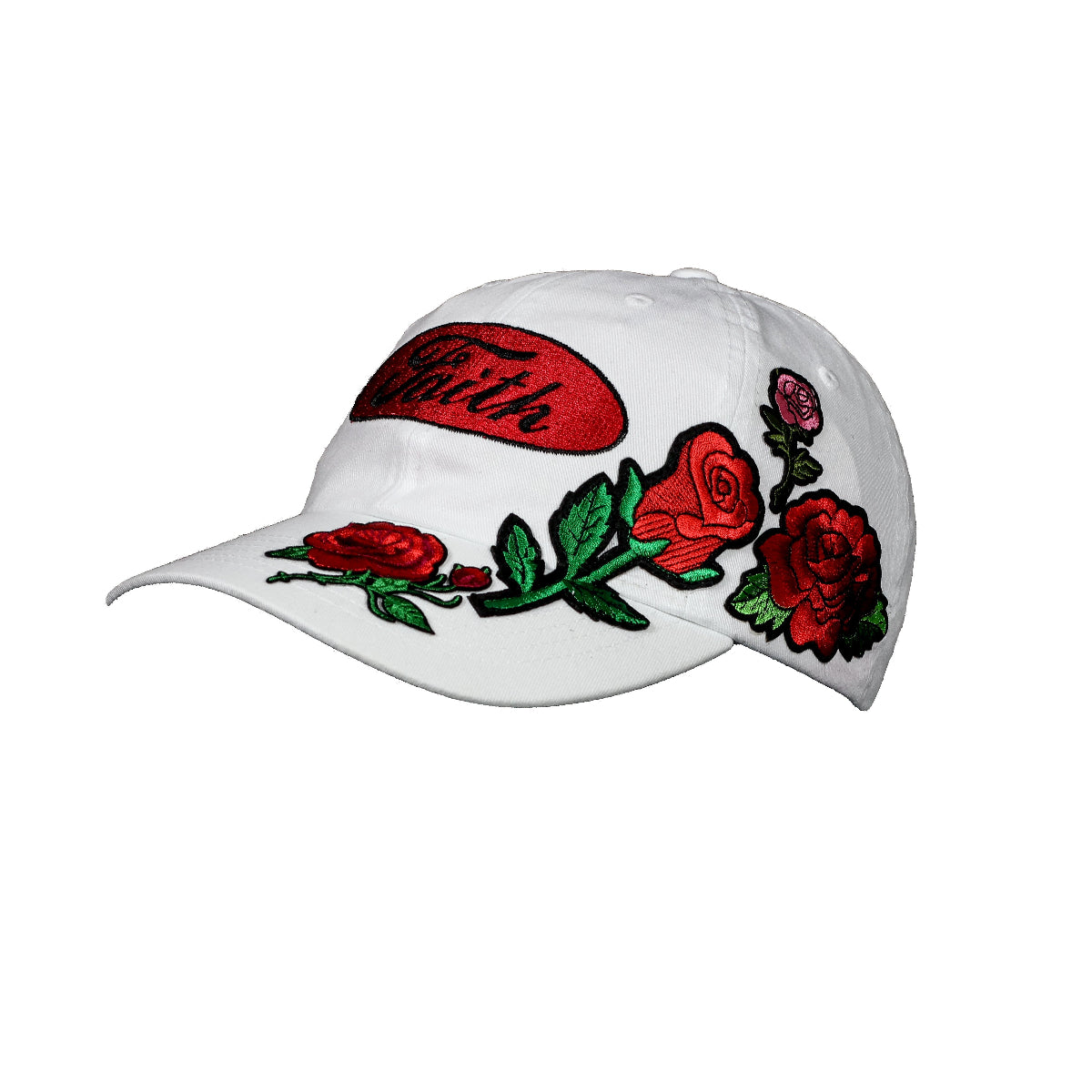 Faith Logo Hat (Floral) - White