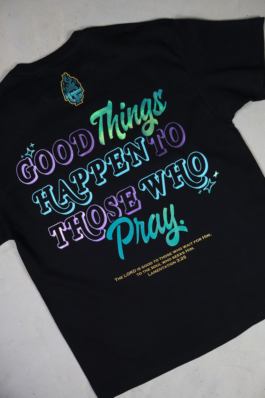 PRAYTIENCE - Black/Aqua