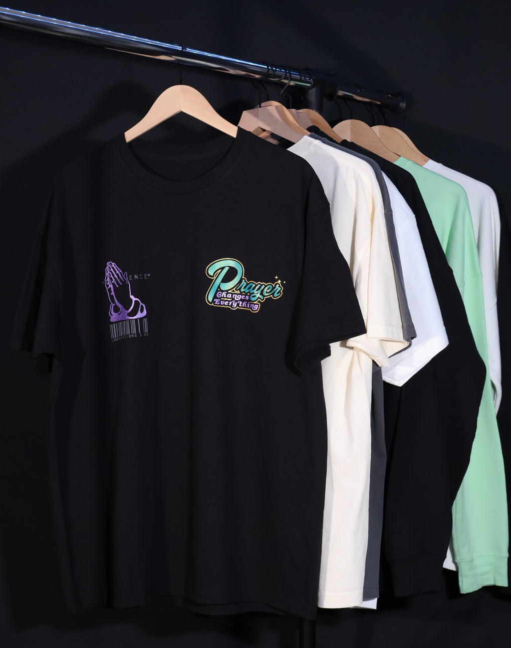 PRAYTIENCE - Black/Aqua